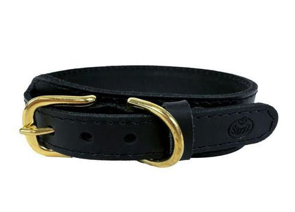 Sazzz - Halsband Pioneer Classic Leer Zwart