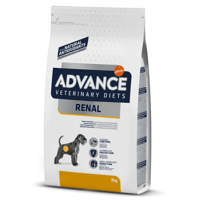 Avance - Veterinary Diets Renal is een speciaal hondenvoer ontwikkeld om honden met nierinsufficiëntie (nierinsufficiëntie) aandoeningen te ondersteunen door middel van een gericht dieetplan.