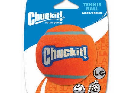 CHUCKIT Tennisbal in oranje verpakking.