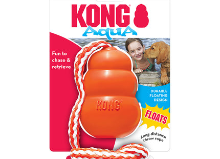 Kong - Aqua is een drijvend apporteerspeeltje dat wordt geleverd in een opvallende oranje kleur. Dit speelgoed is perfect om honden kennis te laten maken met het maken van Kong - Aqua