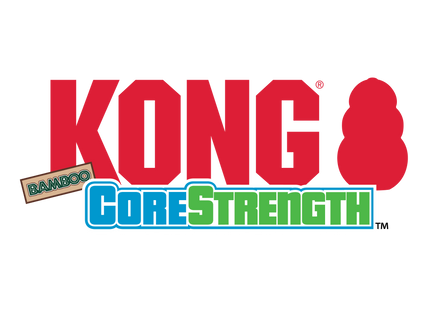 Kong - CoreStrength Bamboo Ring-logo met nadruk op kauwen.