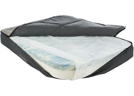 Een orthopedisch Trixie - Sofa Vitaal Bendson matras met een hoes erbovenop, perfect voor hondenslapen.