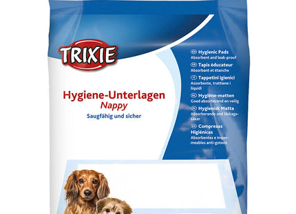 Een zakje Trixie - Puppy-Zindelijkheidsmat Luier voor zindelijkheidstraining.