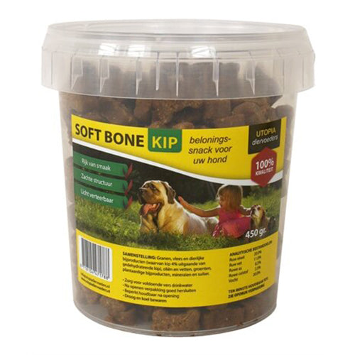 Utopia - Soft Bone - 450 gram hondensnacks zijn de perfecte snack voor het trainen van uw harige vriend.