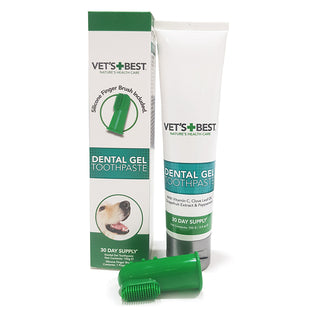 Een tube Vet's Best - Tandgel voor mondhygiëne bij honden en katten, speciaal ontwikkeld tegen tandplak.