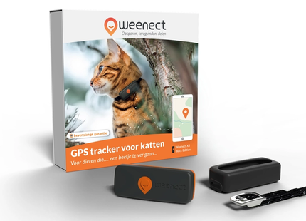 Weenect - XS Tracker Kat Zwart