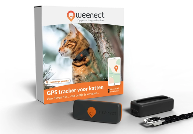 Weenect - XS Tracker Kat Zwart
