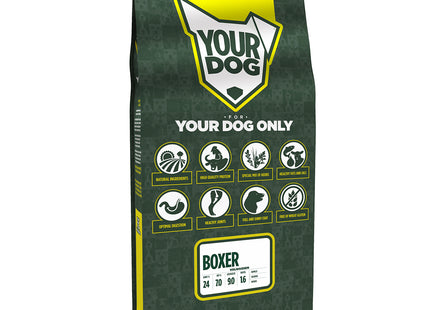 Een doos Your Dog - Boxer Adult hondenvoer voor uw Boxerhond.