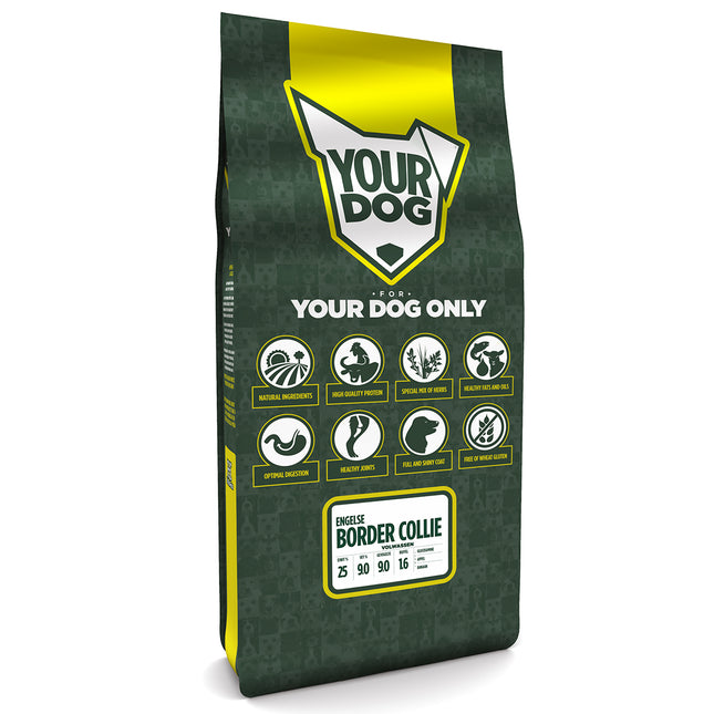 Een zakje Your Dog - Engelse Border Collie Adult speciaal samengesteld voor volwassen Border Collies.