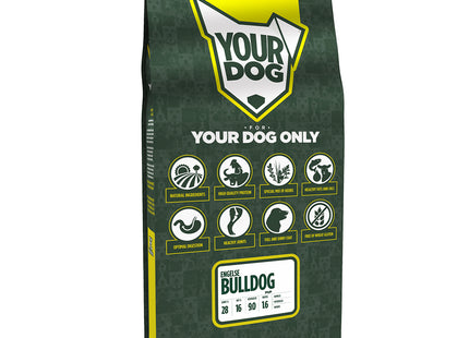 Een zakje Your Dog - Engelse Bulldog Puppy droog hondenvoer voor uw Engelse Bulldog.