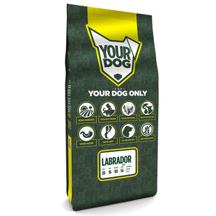 Een zakje Your Dog - Labrador Retriever Puppy droogvoer voor honden.