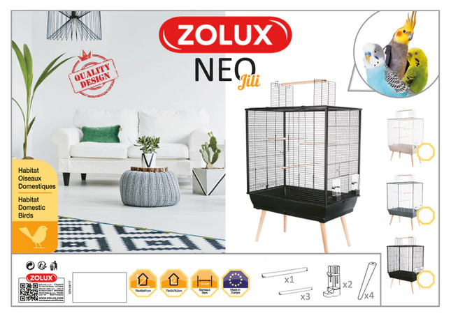 Zolux - Vogelkooi Neo Jili Zwart