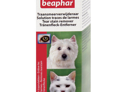 Beaphar - Traansmeerverwijderaar voor katten en honden is een effectieve oplossing voor het verwijderen van traanvlekken en korstjes. Deze oogdruppels werken als een.