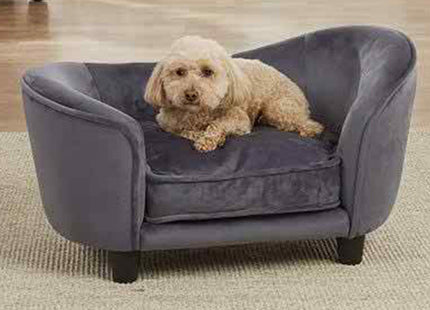 Enchanted Pet - Hondensofa Ultra Pluche Snuggle grijs