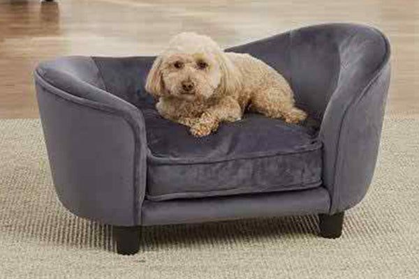 Enchanted Pet - Hondensofa Ultra Pluche Snuggle grijs