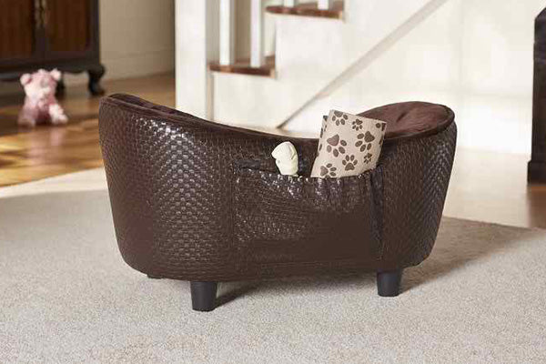 Enchanted Pet - Hondensofa Ultra Pluche Snuggle Wicker Bruin