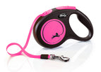 Flexi New Neon M - Tape Leash - Neon Roze