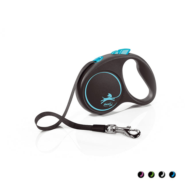 Flexi - Rollijn Black Design S - Tape Leash