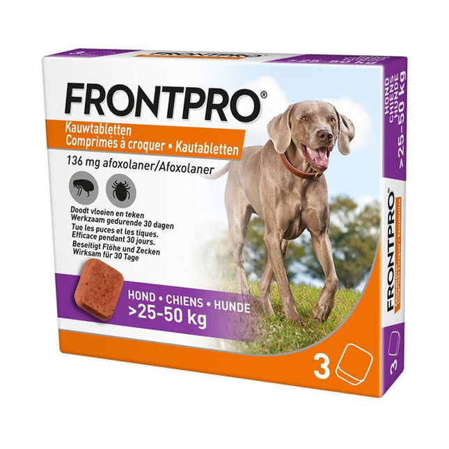 Frontpro Kauwtabletten voor honden van 25 kg tot 50 kg