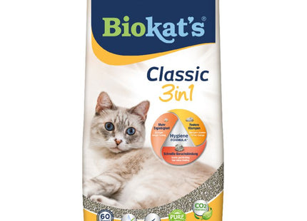 Classic 3in1 kattengrit is een kloonvormige kattengrit gemaakt van natuurklei en biedt een uitstekende kattenbakvulling voor de behoeften van uw kat.