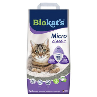 Biokat's - Micro Classic is een zeer efficiënte kattenbakvulling met uitzonderlijke absorptiekracht. Het is de perfecte keuze voor Biokat's - Micro Classic en biedt uitstekende prestaties bij het vasthouden van vocht en vuil