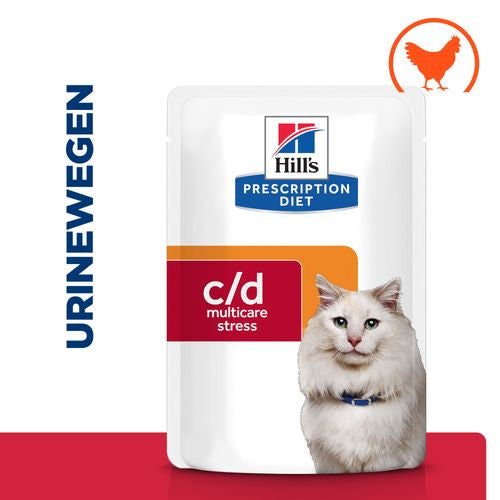 Hill's PRESCRIPTION DIET c/d Multicare Stress Kattenvoer met Kip (12x 85 g)