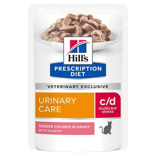 Hill's PRESCRIPTION DIET c/d Multicare Stress Kattenvoer met Zalm (12x 85 g) is speciaal samengesteld om een optimale gezondheid van de urinewegen bij katten te ondersteunen. Deze hoogwaardige voeding bevat c/d Multicare Stress Kattenvoer, dat.