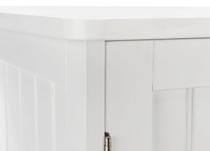 Een witte Trixie - Bench / Home Kennel met een deur erop, perfect voor elk interieur.